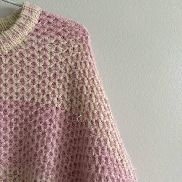 FRNCH Paris Niara Knit Cream & Pink Sweater Size Medium - Picture 13 of 17
